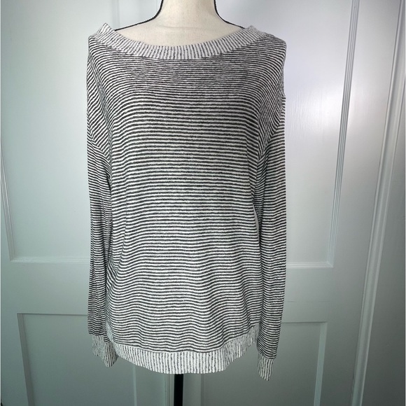 Cosabella Moonlight Black & White Relaxed Fit Scoop Neck Top - Picture 2 of 8